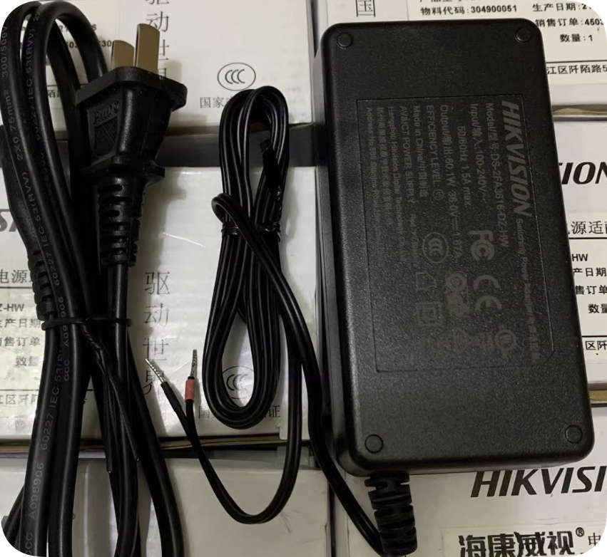 Brand New AYL060P-036V 36V 1.67A 60W Hardwired AC Adapter, Original Hikvision Power Supp